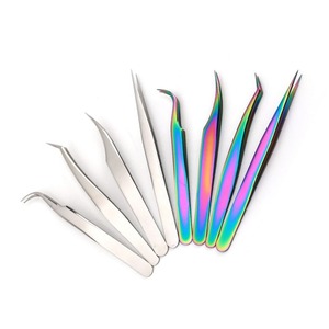 Ensemble de pinces à cils de beauté en gros, outils de cils en vrac, marque privée - Product Image 1