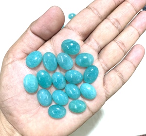 Piedra preciosa de ópalo verde cabujón amazonita natural al por mayor para hacer collares tamaño calibrado certificado IGI - Product Image 5