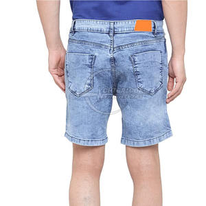 กางเกงขาสั้นผ้ายีนส์สำหรับผู้ชายกางเกงขาสั้นแนวสตรีท - Product Image 5