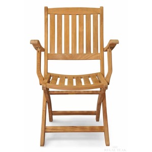 Ensemble bistro compact en bois de teck avec table ronde pliable et chaises pour l'extérieur et le patio - Product Image 6