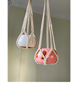 Hanger Crochet Plant Hangers Boho Wall <b>Art</b> Decor Vintage Style Customized <b>Macrame</b> Plant Hanger for Wall and Window Decoration - Product Image 2