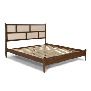 Marco de cama de madera maciza minimalista-Artesanía Indonesia - Product Image 2