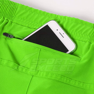 Pantalones Cortos Deportivos para Gimnasio, Sólidos, Casuales, Transpirables, de Poliéster/Nailon de Alta Calidad para Hombre - Product Image 4