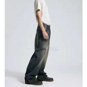 กางเกงยีนส์ขายาวสำหรับผู้ชาย, กางเกงยีนส์ขายาวมีหลายกระเป๋ากลางเอวลดราคา2025 - Product Image 5