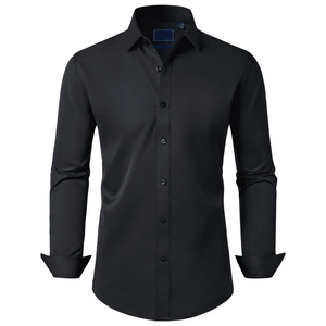 Chemises formelles de bureau de qualité supérieure pour hommes Conception personnalisée couleur unie douce Slim Fit chemises formelles confortables pour hommes de BD - Product Image 3