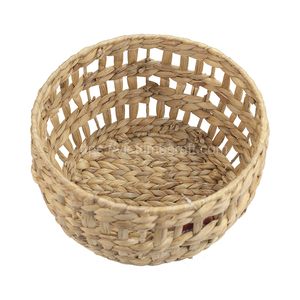 Wholesale Set of 3 Eco-Friendly Water Hyacinth <b>Round</b> Storage <b>Baskets</b> Kitchen Organizer From Vietnam - Product Image 4