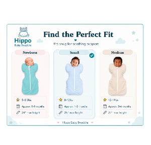 <b>Comfortable</b> Hippo Baby Swaddle Light Beige Newborn Sleep Sack Ergonomic Arms Up Design Premium Soft Cotton - Product Image 3