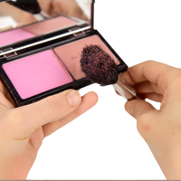 Boîtier compact de luxe en plastique PVA pour poudre pressée, emballage vide pour fard à joues et correcteur avec impression personnalisée (matériau recyclé)