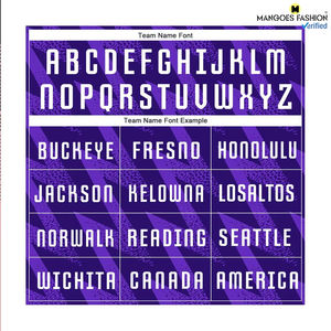 Maillot de football américain par sublimation violet et blanc personnalisé, prix de gros, uniforme en maille vierge avec logo personnalisé bon marché pour hommes - Product Image 5