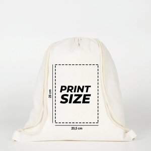 Custom Laminated 14x16 (35x40 Cm) Cotton Drawstring <b>Backpack</b> 4 oz Portable <b>Foldable</b> String System Custom Casual for Daily Use - Product Image 3
