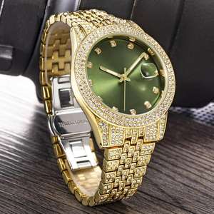 Montre de sport professionnelle en diamant avec bracelet en acier inoxydable et cadran en verre, résistante à l'eau, pour homme, mode et luxe - Product Image 2