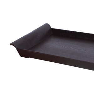 5713 Wood Grain Rectangular ABS Serving <b>Tray</b> with Curved Handles, Non-Slip Surface for <b>Drinks</b> & Food Serving - Product Image 4