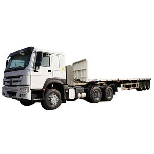 Semi-remorque plateau 3 essieux 12,5 m d'occasion pour transport de conteneurs 40 pieds, suspension pneumatique 45T - Product Image 5