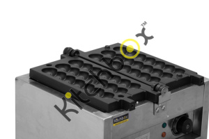 Kitchbox Industrial Commercial Stainless Steel Non-Stick Stick Lokma Waffle Maker with 1-Waffle 3-Minute <b>Cooking</b> - Product Image 2