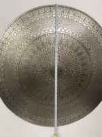 Sculpture murale artisanale en métal doré, aluminium, couleurs personnalisables, art mural suspendu, moderne, contemporain, abstrait, lavable, OEM