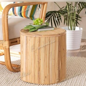 Élégant petit meuble de restaurant pour la maison Table d'appoint en rotin avec panneaux en bois au design classique magnifiquement décorative pour les hôtels - Product Image 5