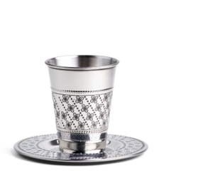 Fine Buy Silver Religious Blessing wine cup Shabbat Holidays kiddush cup Shabbat Jewish en acier inoxydable - Product Image 6