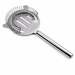 Passoire à cocktail Hawthorne professionnelle en acier inoxydable, ressort serré, filtration fine, versement fluide, outil de bar durable - Product Image 1