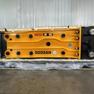 Martillo hidráulico de tipo superior SOOSAN, martillo de roca SB 121, excavadoras pesadas de 28-35 toneladas, incluida la construcción de motor de cincel - Product Image 4