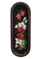 Plateau de table à manger élégant et irrégulier en marbre Pietra Dura avec incrustations traditionnelles et structure métallique pour mobilier de salle à manger d'hôtel