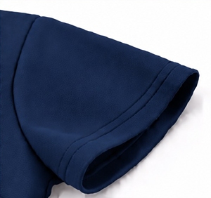 Polo de Manga Corta Azul Marino para Hombre, con Cierre, Logotipo Bordado, Tejido de Punto de Secado Rápido, Estilo Deportivo - Product Image 4