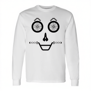 T-shirt Premium à Manches Longues pour Amateurs de Vélo avec Motifs Promotionnels pour Propriétaires de Vélos - Product Image 3