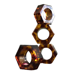 Elegante diseño fabuloso servilleteros acrílico con ágata accesorios de mesa de comedor hechos a mano mejor vajilla anillos de tejido decorativos - Product Image 2