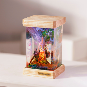 Lampe en époxy personnalisée, lampe en résine époxy, lampe en résine époxy personnalisée, lampe en bois et résine, veilleuse personnalisée, cadeau fait main, Halloween - Product Image 6