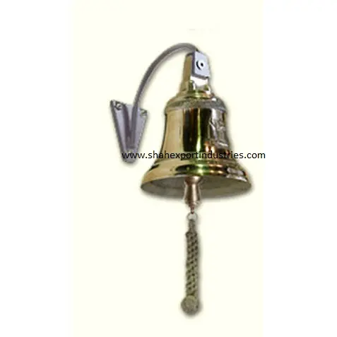 Door Hanging Bell Brass Gold Plated Finishing Temple and Church Side Wall Decoration Customized Size Stylish Bells