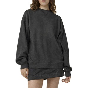 ชุดเซ็ตสองชิ้นลายทาง เสื้อสเวตเชิ้ตคอเต่าแขนยาวทรงโอเวอร์ไซส์แฟชั่นฤดูหนาวสำหรับผู้หญิง - Product Image 1