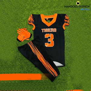 Uniformes de football américain sublimés élégants entièrement personnalisés maillots de football américain brodés - Product Image 6