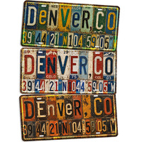 Letrero Metálico Vintage de Denver, EE. UU., Estilo Rústico, Decoración de Pared para Bares y Garajes, Letrero Metálico de Estilo Antiguo para Montaña