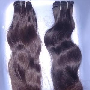 Extensions de cheveux indiens vierges naturels Remy, double trame machine, toutes couleurs, style ondulé adapté - Product Image 1