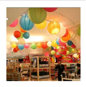 HOT TREND 2024 HOT HIT COLORFUL ROUND PAPER LANTERN - MULTICOLOR LANTERN FOR DECORATIVE FESIVAL EVENTS