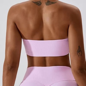 Soutien-gorge de sport léger et doux pour femmes, vente en gros personnalisée, soutien-gorge de sport athlétique, soutien-gorge de sport de fitness, soutien-gorge de sport respirant côtelé - Product Image 5