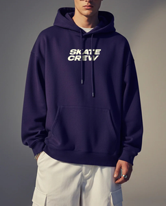 Sweat à capuche pour homme de haute qualité, mélange coton/polyester, imprimé graphique personnalisé, surdimensionné, épaules tombantes, poids lourd, polaire 480 GSM à l'intérieur, brossé - Product Image 4