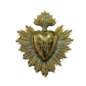 เครื่องประดับโลหะตกแต่งผนังรูปหัวใจศักดิ์สิทธิ์รูปหัวใจศักดิ์สิทธิ์สีทองแบบแขวนรูปหัวใจศักดิ์สิทธิ์สำหรับตกแต่งผนังของขวัญคาทอลิก - Product Image 3