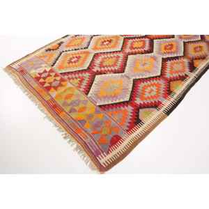 Tapis turc vintage 5,4 x 8,8 pieds, tapis oriental en laine rouge orangé - Product Image 2