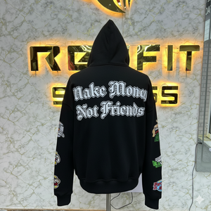 Nouveau sweat à capuche à fermeture éclair de qualité supérieure très demandé imprimé en relief fabriqué en usine à prix avantageux sweats à capuche pour hommes sweats à capuche pour hommes - Product Image 2