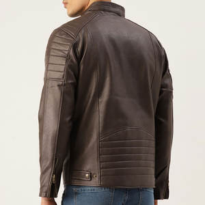 Veste en cuir pour homme sur mesure en gros, manches longues, vêtements de rue, veste en cuir pour homme - Product Image 3