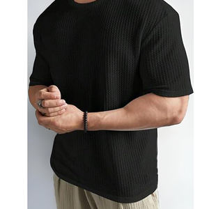 Camiseta de Punto Extra Grande de Algodón Orgánico para Hombre, Calidad Premium, Suave, Ligera, Transpirable y Ecológica para Uso Diario Informal - Product Image 3