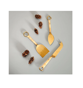 Juego de cuchillos para queso de latón de diseño moderno con rebanador de queso, esparcidor de queso de última calidad, superventas - Product Image 1