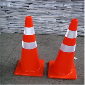 Ucuz 66cm 1.4kg PVC esnek güvenlik güvenlik yolu trafik konisi - Product Image 3