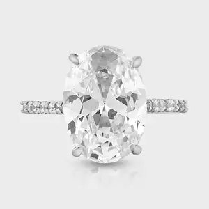 购买高品质固体925纯银辉石三月诞生石钻石戒指，供佩戴高级珠宝的女性出售