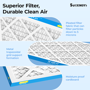 SUIXINEYI MERV 8 Pleated Media Air Filter 14x24x1 HVAC Replacement Rectangle Filter for Home AC and Furnace Systems - Product Image 3