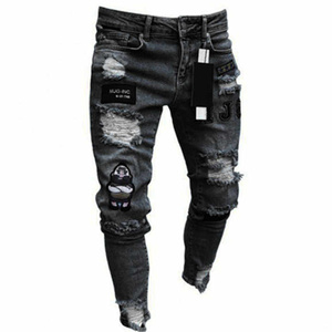 Stylish Men Denim Trousers Comfortable <b>Slim</b> Fit <b>Jeans</b> Perfect for Casual Everyday Wear and Outdoor Activities - Product Image 3