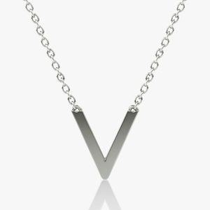 Collier pendentif en argent 925 V ARTICAL Moissanite plaqué rhodium Bijoux pour femmes - Product Image 3