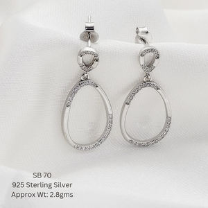 Ensemble de boucles d'oreilles de luxe en argent sterling 925 plaqué or rose bijoux en cristal léger-cadeau boucles d'oreilles en cristal en gros - Product Image 6