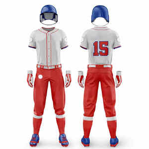 Vente en gros de vêtements de sport uniformes de baseball pour hommes de taille adulte uniformes de baseball pour hommes de couleur unie sur mesure - Product Image 2