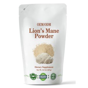 Poudre de champignon crinière de lion 100 % pure de qualité alimentaire naturelle pour soutenir la concentration et la fonction de la mémoire - Product Image 1